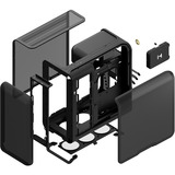 HYTE X50 Air , Tower-Gehäuse schwarz, Vollflächiges Micro-Mesh