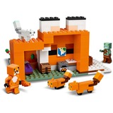 LEGO 21178 Minecraft Die Fuchs-Lodge, Konstruktionsspielzeug Spielzeug für Kinder ab 8 Jahren mit Figuren von ertrunkenem Zombie und Tieren, Kinderspielzeug