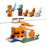 LEGO 21178 Minecraft Die Fuchs-Lodge, Konstruktionsspielzeug Spielzeug für Kinder ab 8 Jahren mit Figuren von ertrunkenem Zombie und Tieren, Kinderspielzeug