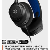 SteelSeries Arctis Nova 7P, Gaming-Headset schwarz/blau, USB-C, Bluetooth