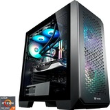 Thermaltake Tethys Black, Gaming-PC schwarz/transparent, Windows 11 Home 64-Bit