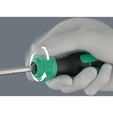 Wera Kraftform Kompakt 25 RA-R mit Tasche, Bit-Satz schwarz/grün, 6-teilig, 1/4", mit Ratschenfunktion und Rapidaptor Schnellwechselfutter