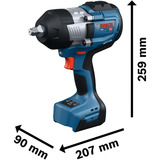 Bosch Professional Akku-Schlagschrauber GDS18V-1400 Professional, 18Volt blau/schwarz, 2 x Akku EXBA18V-8,0 Ah, in L-BOXX