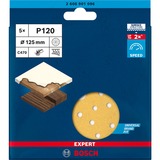 Bosch Professional Expert C470 Schleifblatt, Ø 125mm, K120 Multilochung 50 Stück, für Exzenterschleifer