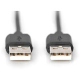 Digitus USB 2.0 Anschlusskabel USB-A (Stecker) > USB-A (Stecker) schwarz, 1 Meter