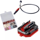 EINHELL Schleif- und Gravur-Werkzeug TC-MT 150 E, Gravierer schwarz/rot, 150 Watt, 117-teiliges Zubehör-Set