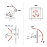 Ergotron LX Monitor Arm, Monitorhalterung schwarz