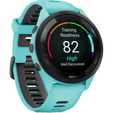 Garmin Forerunner 265, Smartwatch türkis/schwarz, 46 mm, Silikon-Armband