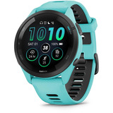 Garmin Forerunner 265, Smartwatch türkis/schwarz, 46 mm, Silikon-Armband