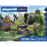 PLAYMOBIL 72116 Knights Troll mit Löwenritterschatz, Konstruktionsspielzeug 