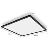 Philips HUE White Ambiance Aurelle quadratische Panelleuchte XL, LED-Leuchte schwarz, inkl. Dimmschalter
