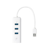 TP-Link 3-Port-USB3.0-Hub & Gigabit-Ethernet-Adapter, USB-Hub weiß