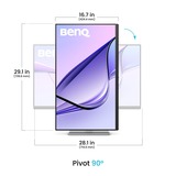 BenQ MA320U Grafik Monitor für MacBook, LED-Monitor 80 cm (31.5 Zoll), silber/schwarz, UltraHD/4k, IPS, USB-C
