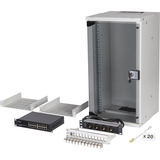 Digitus Netzwerk-Set SOHO Pro 10" 315x300 mm (BxT), IT-Schrank hellgrau, 12 Höheneinheiten
