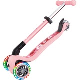 GLOBBER Junior Foldable Fantasy Lights, Scooter rosa, pastellrosa-Flowers