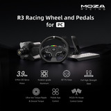MOZA R3 Racing Wheel and Pedals, Lenkrad schwarz, für PC