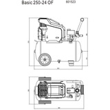 Metabo Basic 250-24 OF, Kompressor dunkelgrün/schwarz, 1.500 Watt