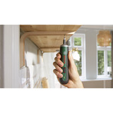 Bosch Heimwerken & Garten Akkuschrauber PushDrive 3,6Volt grün, mit 32-teiligem Schrauberbit-Set