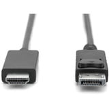 Digitus Adapterkabel DisplayPort > HDMI 4K schwarz, 3 Meter