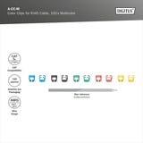 Digitus Farbclips für Patchkabel - Gemischt (je 20 Stück), Kabelclip mehrfarbig, 100 Stück