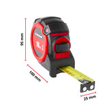 EINHELL Bandmaß, 10 Meter schwarz/rot