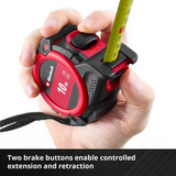 EINHELL Bandmaß, 10 Meter schwarz/rot