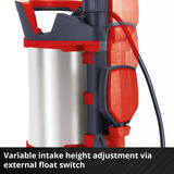 EINHELL Flutset GE-DP 7535 N LL ECO, Tauch- / Druckpumpe rot/schwarz, 750 Watt