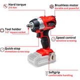 EINHELL Professional Akku-Schlagschrauber TP-CW 18 Li BL - Solo, 18Volt rot/schwarz, ohne Akku und Ladegerät