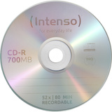 Intenso CD-R 700 MB, CD-Rohlinge 52fach, 10 Stück