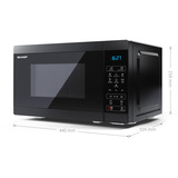 SHARP YC-MS02E-B, Mikrowelle schwarz