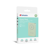 Verbatim Wireless Powerbank Charge 'n' Go 10.000mAh hellgrün, Qi, PD 3.0, Quick Charge 3.0