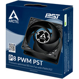 ARCTIC P8 PWM PST, Gehäuselüfter schwarz, 80 mm