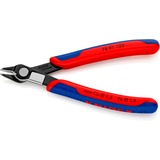 KNIPEX Electronic Super Knips 78 91 125, Elektronik-Zange rot/blau, mit Öffnungsfeder und Öffnungsbegrenzung