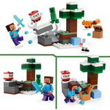 LEGO 21583 Minecraft Steves Abenteuer in der Taiga, Konstruktionsspielzeug 
