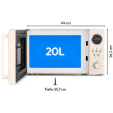 Medion MD15000 Retro, Mikrowelle beige
