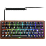 Sharkoon SKILLER SGK50 S3 Wood PBT, Gaming-Tastatur holz/schwarz, DE-Layout, Gateron G Pro 3.0 Yellow