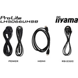 iiyama LH5066UHSB-B1AG, Public Display schwarz (matt), UltraHD/4K, IPS, HDMI, USB-C