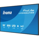 iiyama LH5066UHSB-B1AG, Public Display schwarz (matt), UltraHD/4K, IPS, HDMI, USB-C