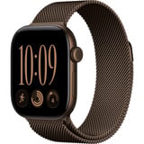 Apple Watch Series 12, Smartwatch grau, Aluminium, 42 mm, Milanaise Armband Dunkelbronze
