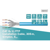Digitus Professional Cat.6a U/FTP Verlegekabel simplex, Eca blau, 305 Meter Trommel