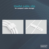 Digitus USB 2.0 Silikon-Anschlusskabel USB-A > USB-C weiß, 1 Meter, PD, Laden mit bis zu 60 Watt