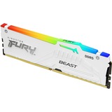 Kingston FURY DIMM 32 GB DDR5-5600 (2x 16 GB) Dual-Kit, Arbeitsspeicher weiß, KF556C36BWEAK2-32, FURY Beast RGB, INTEL XMP, AMD EXPO