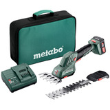 Metabo PowerMaxx SGS 12 Q (601608500) Akku-Strauch- und Grasschere, 12Volt grün/schwarz, Li-Ionen Akku 2,0Ah 12Volt, in Werkzeugtasche