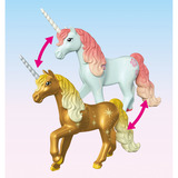 PLAYMOBIL 71838 Magic Unicorns:Feenzuhause mit Goldeinhorn und Stall, Konstruktionsspielzeug 