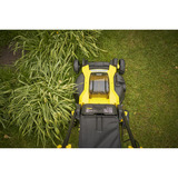 Stanley Akku-Rasenmäher (SFMCMW2651M-QW), 36Volt (2x18V) schwarz/gelb, 2x 4,0 Ah-Lithium-Ionen-Akku