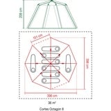 Coleman 8-Personen-Zelt Cortes Octagon 8 blau/hellgrau