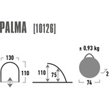 High Peak Pop-Up Strandmuschel Palma, Zelt blau/grau