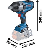 Bosch Akku-Schlagschrauber BITURBO GDS 18V-1050 HC Professional solo, 18Volt blau/schwarz, Bluetooth Modul, ohne Akku und Ladegerät, 3/4", in L-BOXX