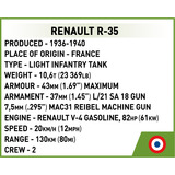 COBI Renault R-35, Konstruktionsspielzeug Maßstab 1:48