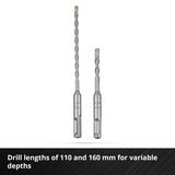 EINHELL Hammerbohrer-Satz SDS-plus, Ø 5-10 mm 5-teilig, 110/160 mm